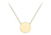 9ct Yellow Gold 10mm Disc Necklace