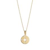 9ct Yellow Gold 16mm Cut Out Compass Necklace image