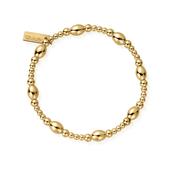 ChloBo Yellow Gold Plated Cute Oval Bracelet image