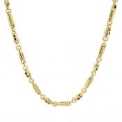 9ct Yellow Gold Belcher Styled Figaro Link Classic Necklace