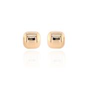 9ct Yellow Gold 10mm Cushion Earrings image