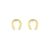 9ct Yellow Gold Horseshoe Stud Earrings