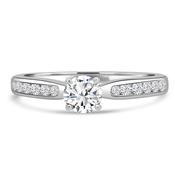 18ct White Gold Round Brilliant Channel Band, 0.57ct