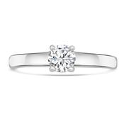Platinum Round Brilliant Solitaire Diamond Ring, 0.33ct image