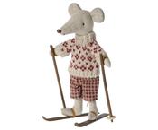 Ski and ski poles, Mum &amp; Dad mouse