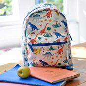 Colourful Dinosaur Print Backpack image