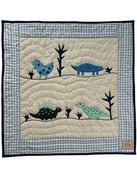 Blue Dinosaur Pram Quilt