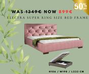 ELECTRA BED FRAME -SUPER KING SIZE -SALE image