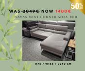 NAVAS MINI CORNER SOFA BED-SALE image