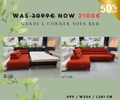 GANDI L CORNER SOFA BED-SALE image