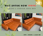 CALDO L CORNER SOFA BED-SALE image