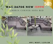 UMBRIA CORNER SOFA BED-SALE image