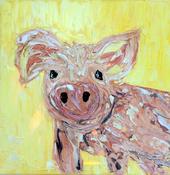 NEW Ham Solo original oil palette knife image