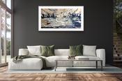 Howth Harbour affords protection - original oil palette knife image