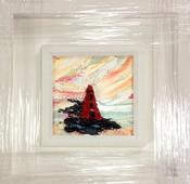 Poolbeg Lighthouse - original oil palette knife image