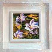 Waterlilies Dreams  -original oil palette knife image