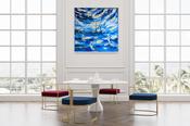 Nothing but Blue skies - Poolbeg original oil palette knife