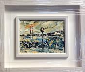 The Charming Sea Front - original palette knife image