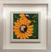 Summer Sunflower   -original oil palette knife