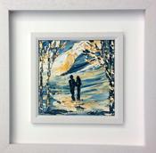 Out and About  -original oil palette knife hand finished with gold leaf image