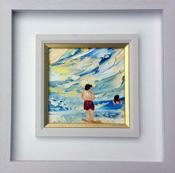 Sea Swimmers - the couple - original oil palette knife
