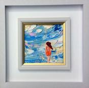 Sea Swimmer - Orange Togs - original oil palette knife