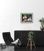 Pink and Purple flowers blend Grace Admiration and Luxury- original palette knife