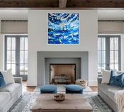 Nothing but Blue skies - Poolbeg original oil palette knife