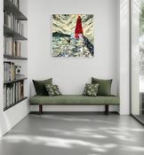 Walk the Great South Wall -  original oil palette knife