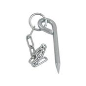 125mm x 8mm Zinc Plated Round Pin &amp; Chain
