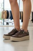 Side Zip Chunky Trainer - MOCCA image