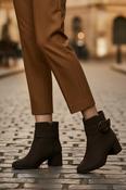 Ankle Boot with Buckle - MOCCA