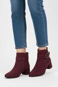 Ankle Boot with Buckle - Mulberry image