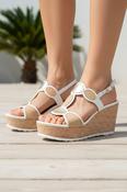 Wedge Sandal - White image