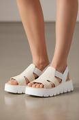 Flatform Sandal - White