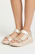 Velcro Strap Sandal - Gold image
