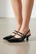 Kitten Heel Slingback Shoe - Black image