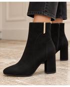 Block Heel Ankle Boot - Black image