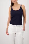 Vest Top with Sequin Strap - Marine image