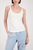 Vest Top with Sequin Strap - Off White image