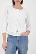 Cardigan with Mottled Yarn - Off White