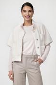 Faux Fur Short Sleeve Jacket - Pearly image