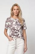 Floral T-shirt - Taupe Pattern image
