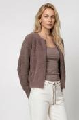 Zip Close Cardigan - Taupe image
