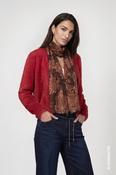 Scarf with Paisley Print - Black Coffee Pattern image