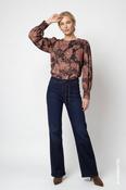 Paisley Print Blouse - Black Coffee Pattern image
