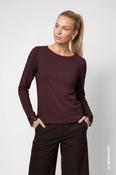 Top with Lace Cuff - Black Coffee image