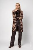 Paisley Print Coat - Black Coffee Pattern image