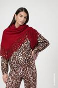 Fringe Scarf - Red Dahlia image
