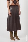 Faux Leather Skirt - Black Coffee image